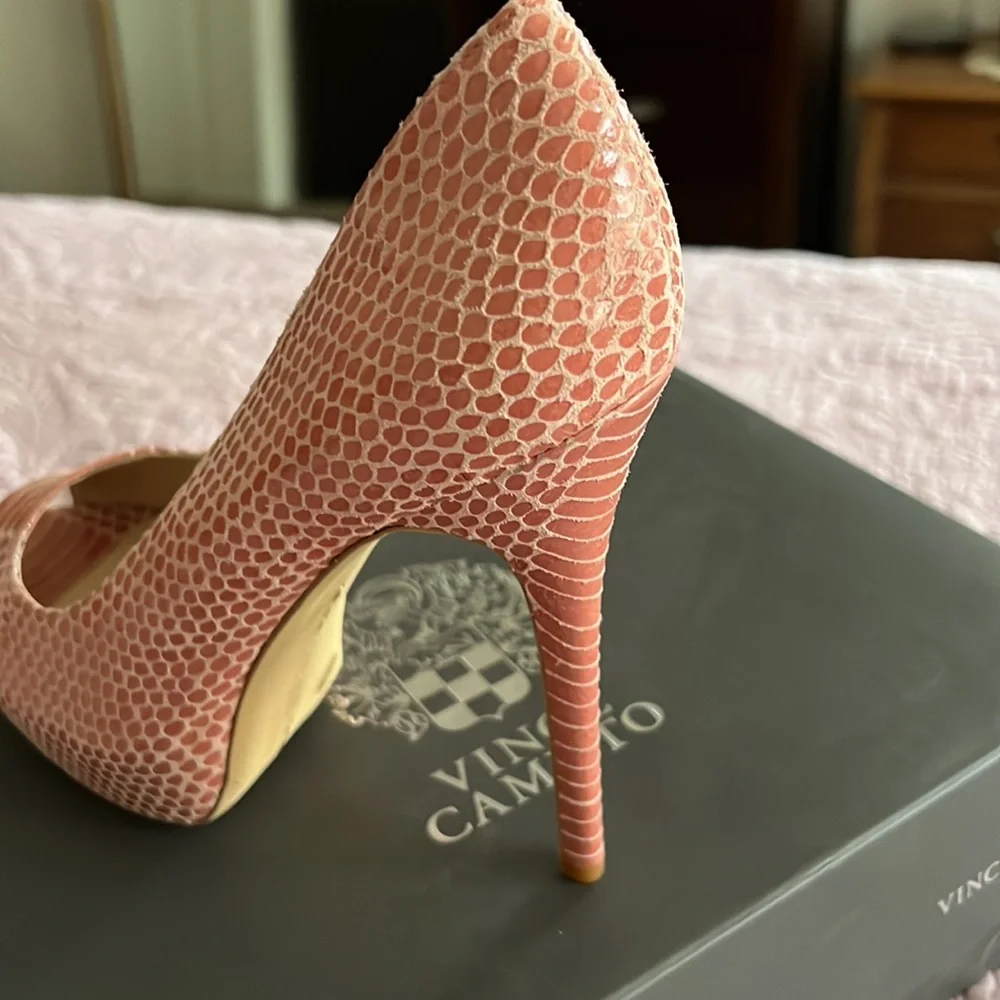 NEW!  Vince Camuto LORIMINA Leather Heels in Rose Blossom - Picture 4 of 6